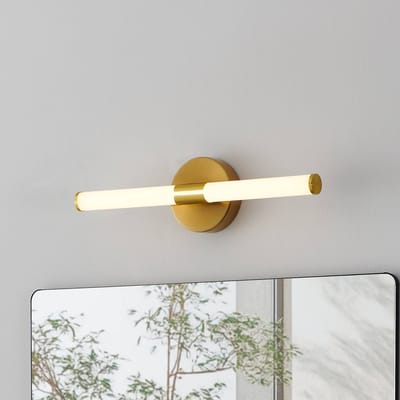 EGLO LED wandlamp Ramola, messingkleurig, breedte 45 cm, IP44, CCT