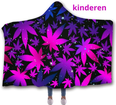 Bovista Plaid - Hoodie Deken Met Mouwen - Onesie - Fleece Blanket - Knuffeldeken - Dames - Heren - Kinderen - Space - Kinderen