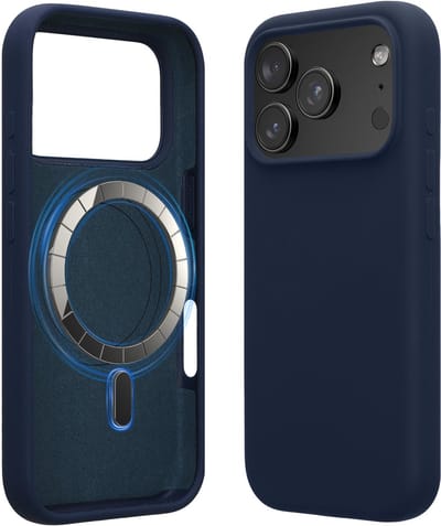 kwmobile telefoonhoesje geschikt voor Apple iPhone 18 Pro / iPhone 17 Pro - Hoesje met magneet compatibel met MagSafe - Smartphone case in marineblauw