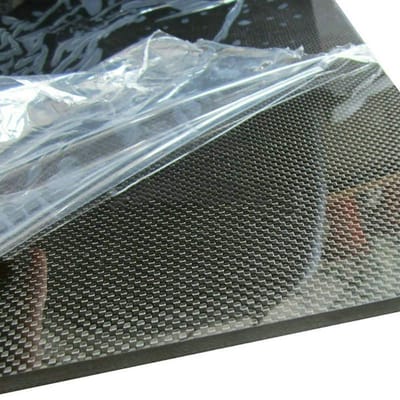 Koolstofvezel Plaat - Composiet Materiaal - Modelbouw Projecten - Lichtgewicht Sterk - 400x400mm - Zwart