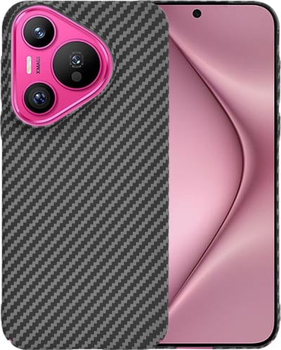Hoesje geschikt voor Huawei Pura 70 - Techsuit Carbonite FiberShell Carbon Back Cover - Zwart