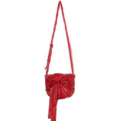 Eén schouder tas Dames Lente Nieuw Alles-match Senior Kleur Geplooide Tas Crossbody Strik Tas