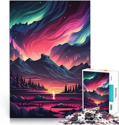 Houten Puzzel - 1000 Stukjes - Ontspanning Thuis - Plat Noordelijk Licht - 75 x 50 cm