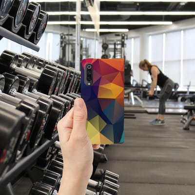 Standcase Hoesje voor Xiaomi Mi 9 Stand Case Polygon Color