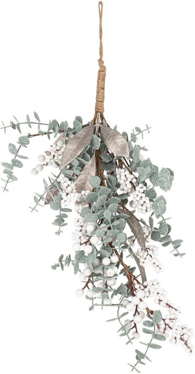 ARTYFETES - Kerst eucalyptus takkenslinger met iriserende glitters, 56 cm