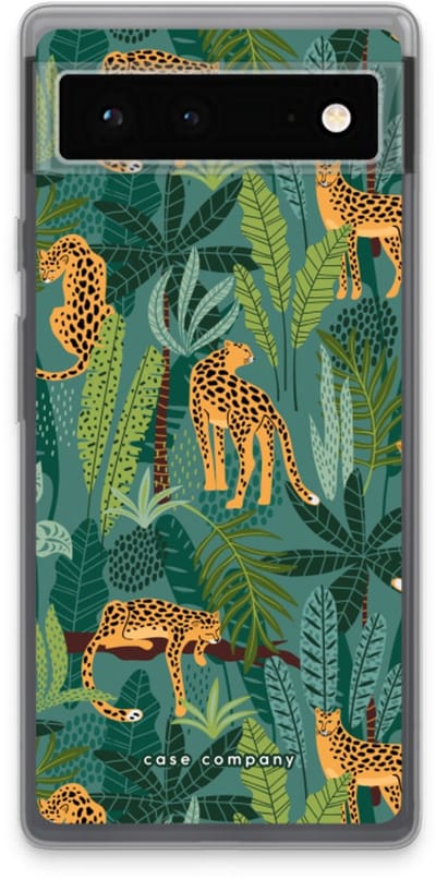 Case Company® - Hoesje geschikt voor Google Pixel 6 hoesje - Luipaard 2 - Soft Cover Telefoonhoesje - Bescherming aan alle Kanten en Schermrand