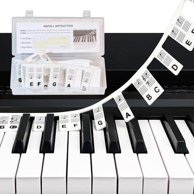 Verwijderbare Piano Toetsenbord Notitielabels 88 Toetsen - Leer Gemakkelijk en Herbruikbaar voor Beginners