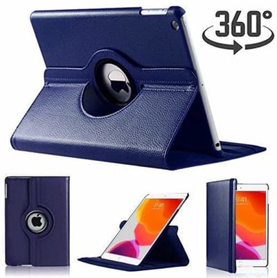 Hoes geschikt voor Apple iPad 2019 /2020 (10.2 inch) Draaibare Hoes met stylus pen - Donker Blauw