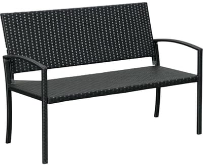 Twee-zits tuinbank in gezellige chique stijl van polyrotan - perfect voor tuin en terras