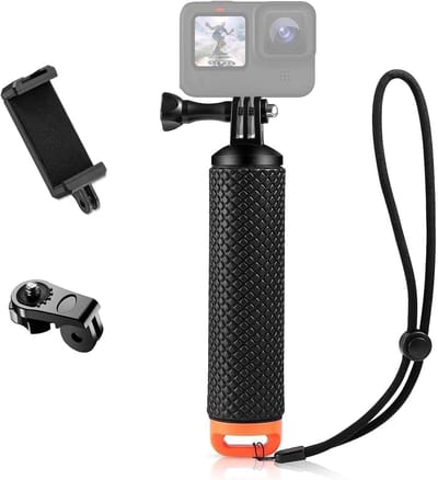Drijvende Handgreep voor Actiecamera's en Mobiele Telefoons - Onderwater Monopod met Schroefadapter voor Duiken en Avontuurlijke Opnames