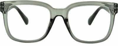 Ear2Ear 21802 leesbril Max sterkte +1.00 tm +3.00 Grijs transparant montuur, zwarte poot