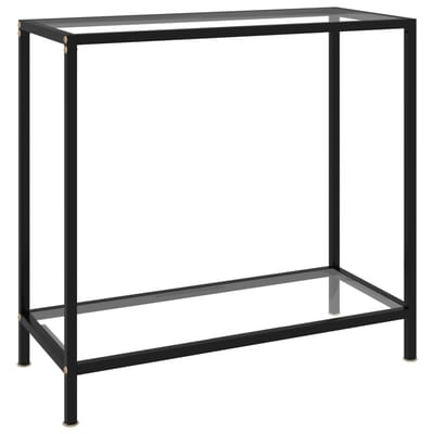 vidaXL - Wandtafel - 80x35x75 - cm - gehard - glas - transparant