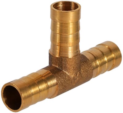 Dailygoods - 3 way t fuel hose connector - gas hose adapter - solide verbinding - 10mm - brandstof koppeling - veilig gebruik - geschikt voor diverse...