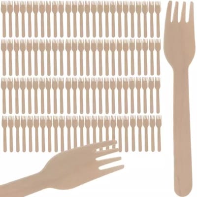 Ruhhy Houten Vorken 100-pack - Duurzaam & Makkelijk Bestek
