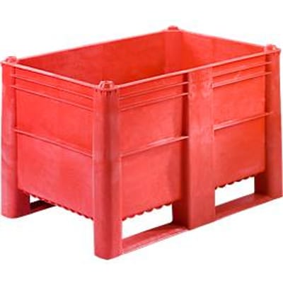 Palletbox, gesloten, 500 l, rood