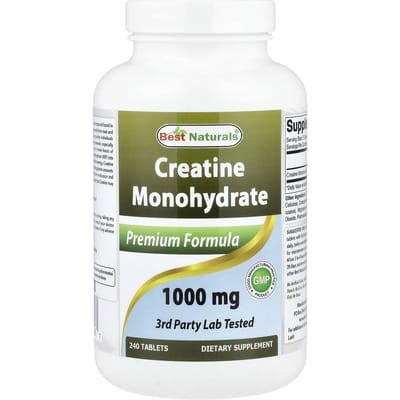 Best Naturals, Creatine Monohydraat, 1.000 mg, 240 Tabletten