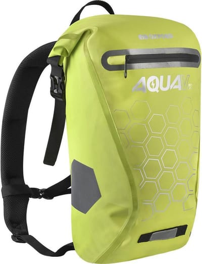 Rugzak Oxford Aqua 12 Liter Fluo - Fluo rugzak - Waterdichte Rugzak - Rolltop Sluiting - Reflecterende details - Soft Padding - 12 Liter