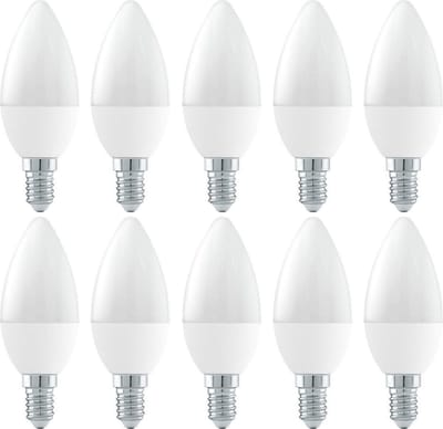LED kaarslamp E14 warmwit 3000K - 6W - mat glas - 10 stuks