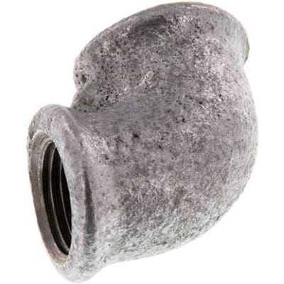 Rp 1/2'' Verzinkt Gietijzeren L-Fitting 90graden 25 Bar [5 Stuks]