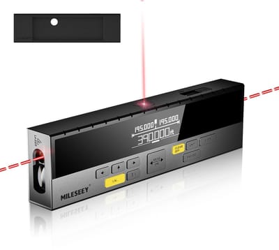 Laserafstandsmeter - Meetinstrument digitaal - Precisie meten - Dubbele laser - 120 meter - Zwart Groen