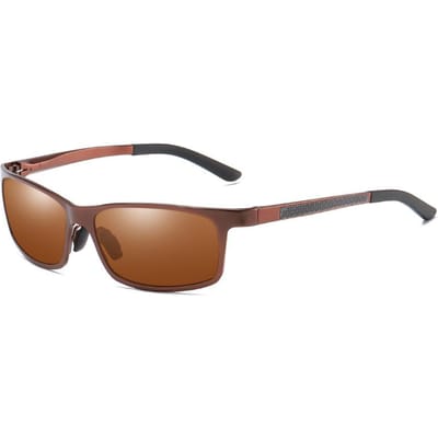 Gepolariseerde Zonnebril Heren en Dames Mode Gepolariseerde Nachtzicht Zonnebril brown