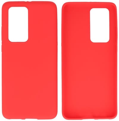 Hoesje Geschikt voor de Huawei P40 Pro - Backcover Color Telefoonhoesje - Rood