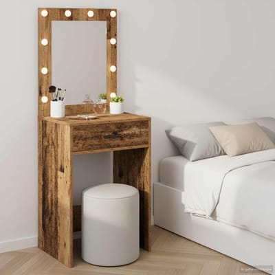 vidaXL - Kaptafel - Oudhout - 50 - x - 41 - x - 135 - cm - Bewerkt - hout