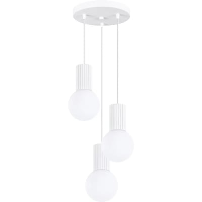 Sollux Lighting Hanglamp Halo - G9 - wit - aluminium/glas - 25x25x125cm