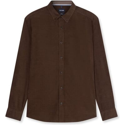 OLYMP Casual Overhemd, Regular Fit, Button-down, Bruin