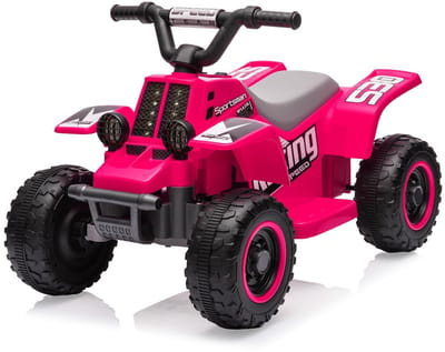 Danky Quad - Elektrisch Kinderquad 6V - Magenta - LED & Muziek - 1.8 km/u - Startknop - Vanaf 3j