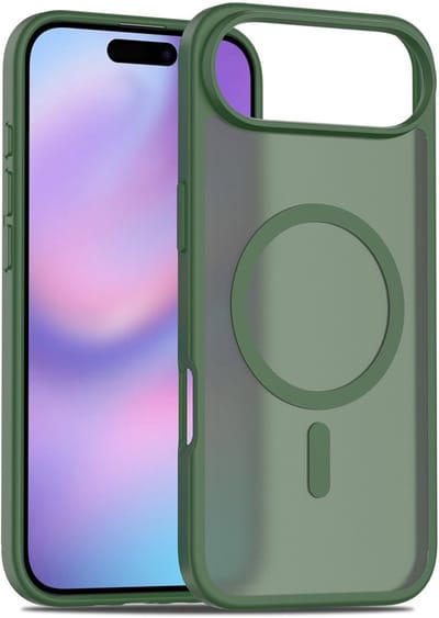 Geschikt voor iPhone Air hoesje groen – MagSafe Compatibel Backcover – Slank en transparant