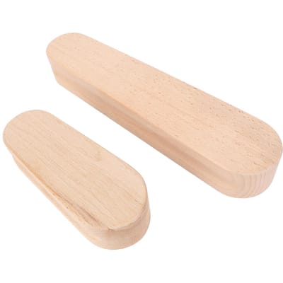 2 Pièces Batte de Tailleur 7in 12in Batte en Bois Rainurée Double Face Outils de Couture pour Presser les Coutures Quilting Ourlet beige