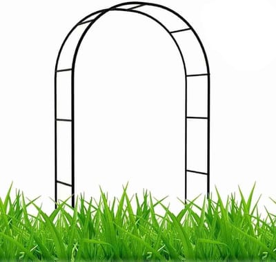 Rozenboog Metaal - Tuinboog Klimplanten - Decoratieve Entree - Stevig Gegalvaniseerd - 1.40 x 2.30 m - Wit
