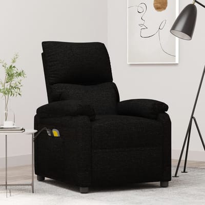 vidaXL - Massagestoel - elektrisch - stof - zwart