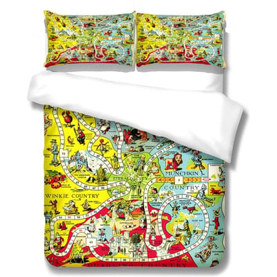 Wereld Nautische Kaart Dekbedovertrek Set King Queen Double Full Twin Single Maat Bedlinnen Set 135x200cm