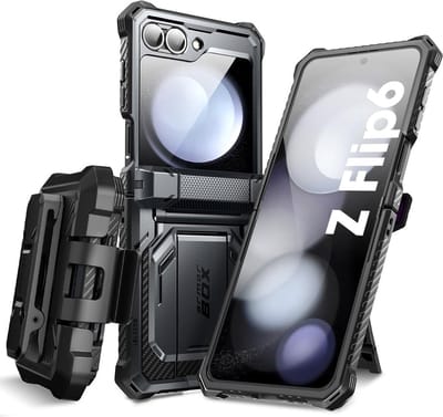 Supcase Geschikt voor Samsung Galaxy Z Flip 6 5G - Armoxbox Hoesje - Zwart