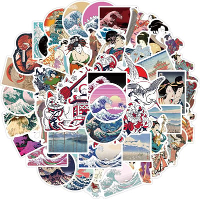 Stickers - 50 stuks - Japans Thema - Stickers voor Muur, Laptop, Notitieboek, etc.
