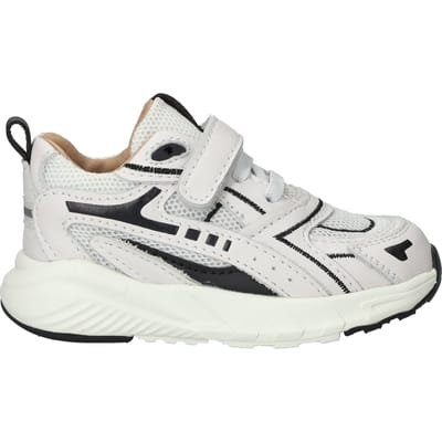 Shoesme Zwart-Wit Sneakertje - Sneakers Kinderen - Unisex - White Black - Microfiber leer - Maat 23