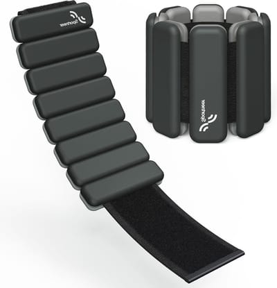 Draagbare gewichtsmanchetten set van 2 - 0.5 kg en 1 kg - voor dames en heren - enkelgewichten voor yoga, dans, aerobic, hardlopen, lopen Weight cuffs