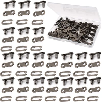 Bicycle Chain Links, 20 Stuks, 1-Snelheid Ontbrekende Koppelingen, Herbruikbare Stalen Ketting voor Fiets, Enkelvoudige Snelheid