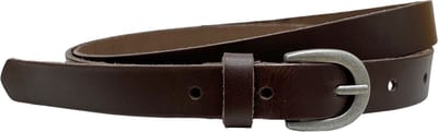 Tailleriem Dames - Riem Dames - Donkerbruin - Leer - 2 cm - Totale lengte Riem 125 cm - taille maat 105 cm