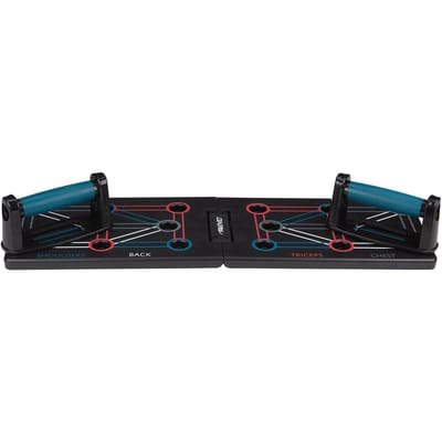 Avento Push-Up Bord - Opdruksteunen - Opvouwbaar - Zwart - 64 x 20 x 2 cm