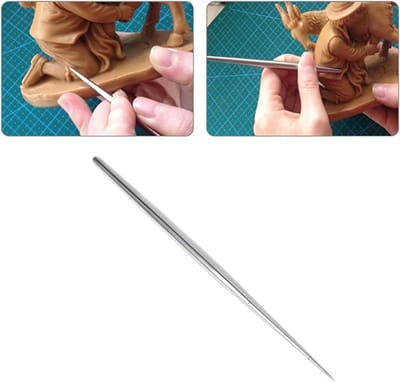 Graveer Tool - Aardewerk Naald - Keramiek Bewerken - Roestvrij Staal - 2.54 cm - Zilver