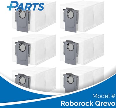 Roborock Qrevo Stofzakken (6 Stuks, Plus.Parts® alternatief voor 8.02.0239)
