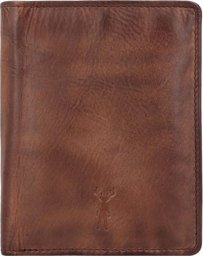 Jack Kinsky Nelson Portemonnee RFID Leer 10 cm - Jongens - Staand formaat - mokka