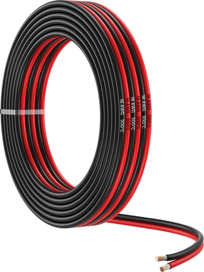 MMOBIEL 16 AWG Elektrische Draad Parallel – 16 Gauge 10m / 32.8ft – Vertinde Koperkabel – 2-Aderige Kabel – Led Strips, Audio / Luidspreker Kabel, Laagspanning Landschap Verlichting, Lampen