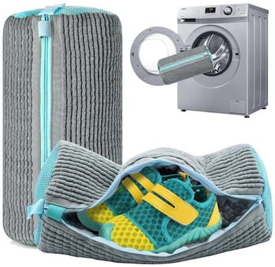Dailygoods - Trainer Wasmachine Tas voor Kinderen, 5,9 * 8,6 inch Herbruikbare en Diepe Schone Schoen Waszak voor Sneakers of Andere Delicatessen - 2 Stuks (voor kinderen)