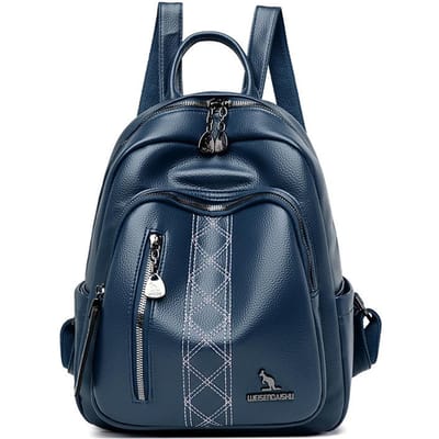 Luxe Zacht Leer Retro Dames Rugzak Zomer Nieuwe Dames Rugzak Casual Reizen Studentenrugzak gray
