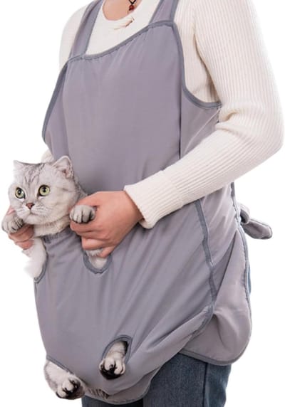 Kattendraagzak - Draagdoek Huisdier - Reizen met Kat - Verstelbare Zak - 35x25x5 cm - Grijs