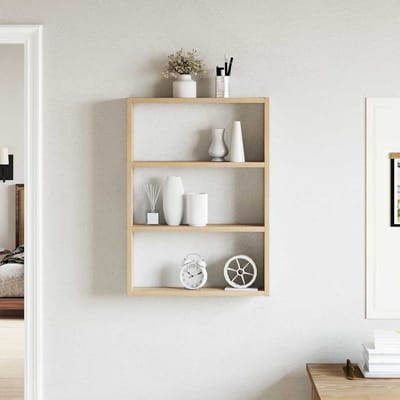 vidaXL - Wandschap - 43x9x60 - cm - bewerkt - hout - sonoma - eikenkleurig